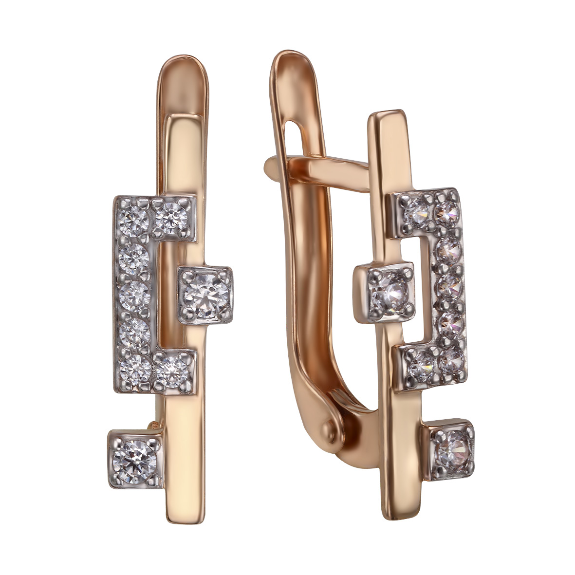 

Золотые серьги с фианитами Tango Jewellery Company 420357