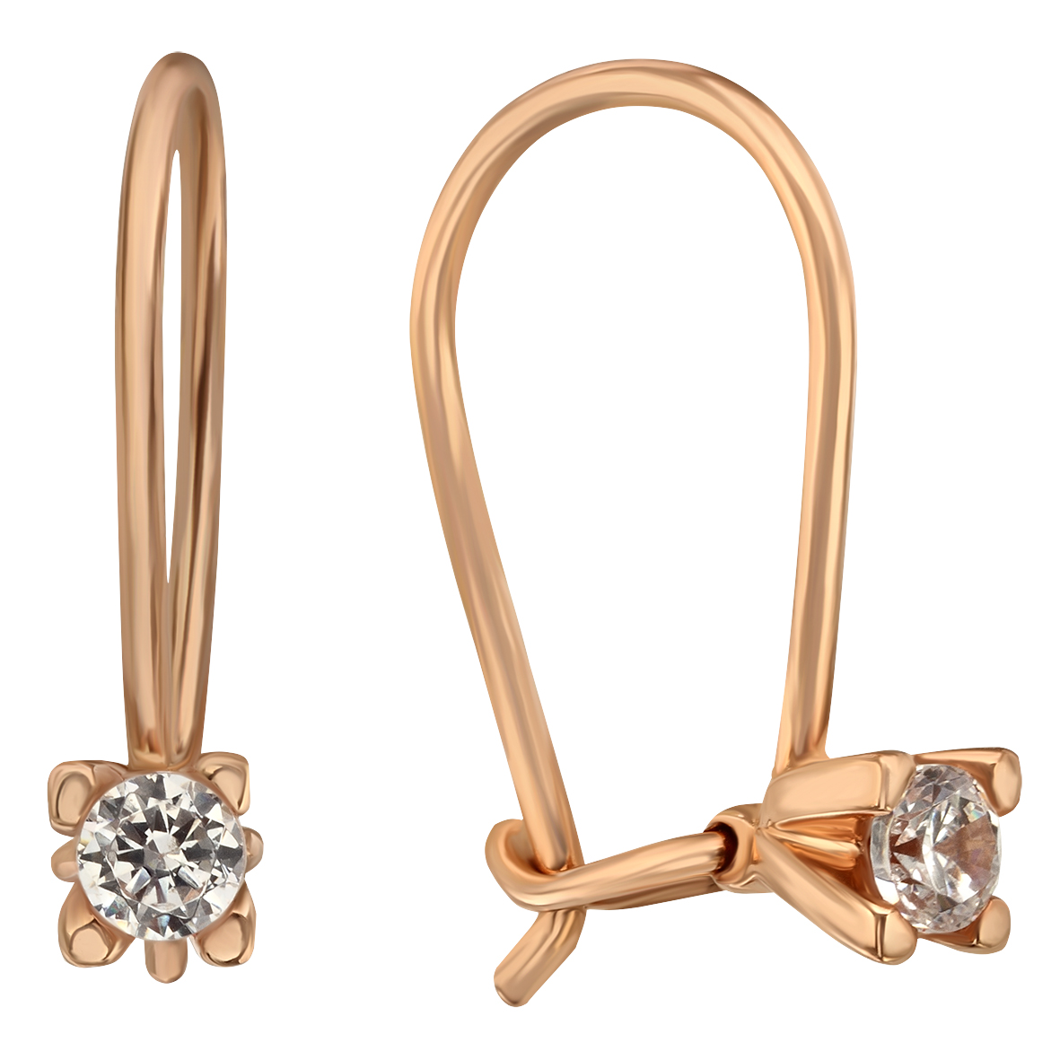

Золотые серьги с фианитами Tango Jewellery Company 470715