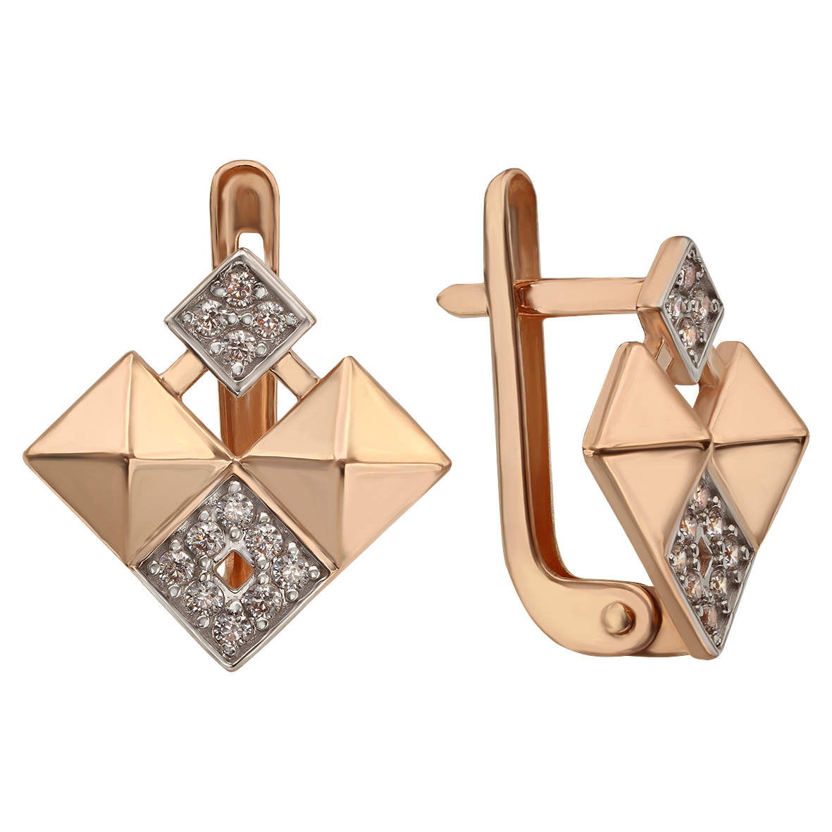 

Золотые серьги со вставками фианитов Tango Jewellery Company 420577