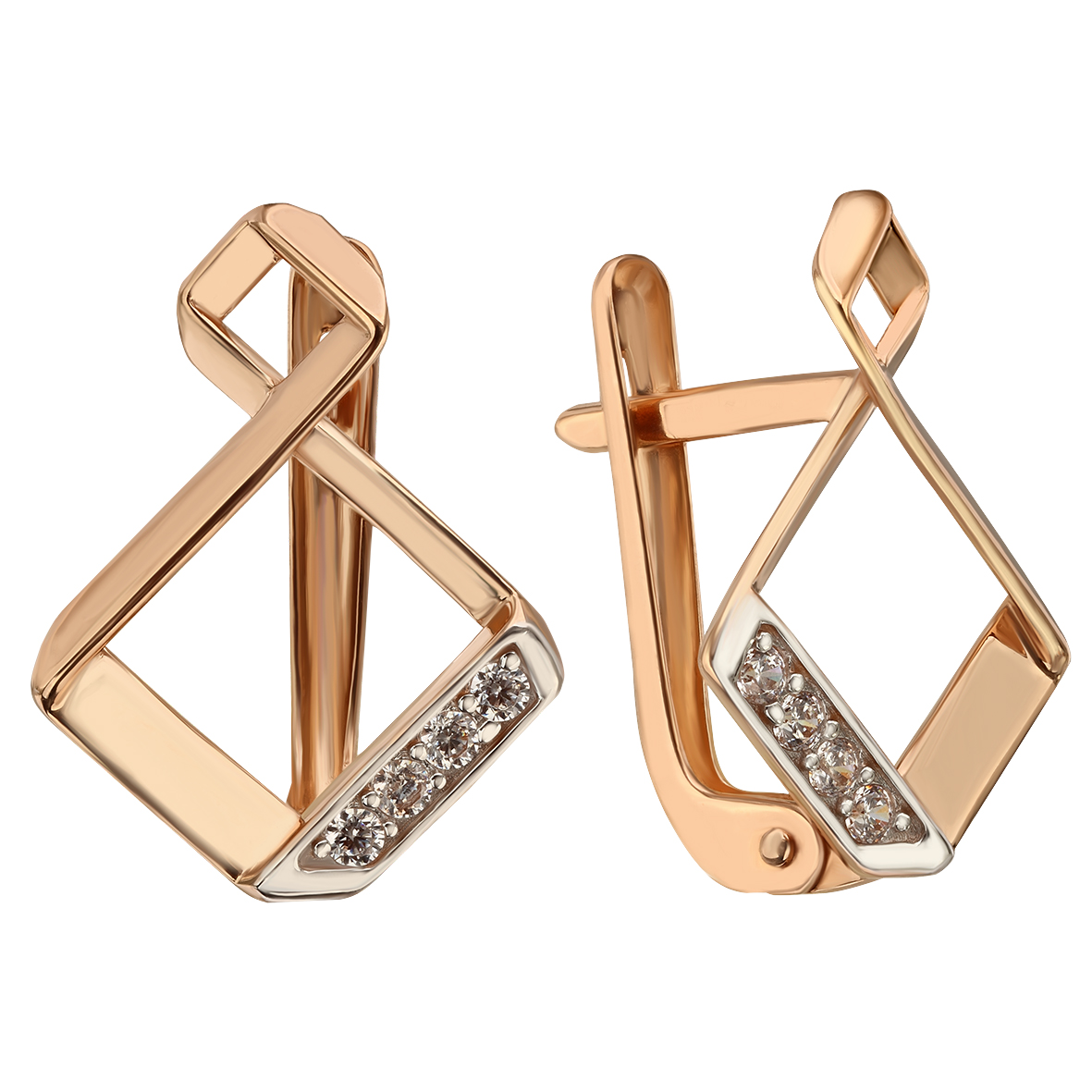 

Золотые серьги с фианитами Tango Jewellery Company 490014