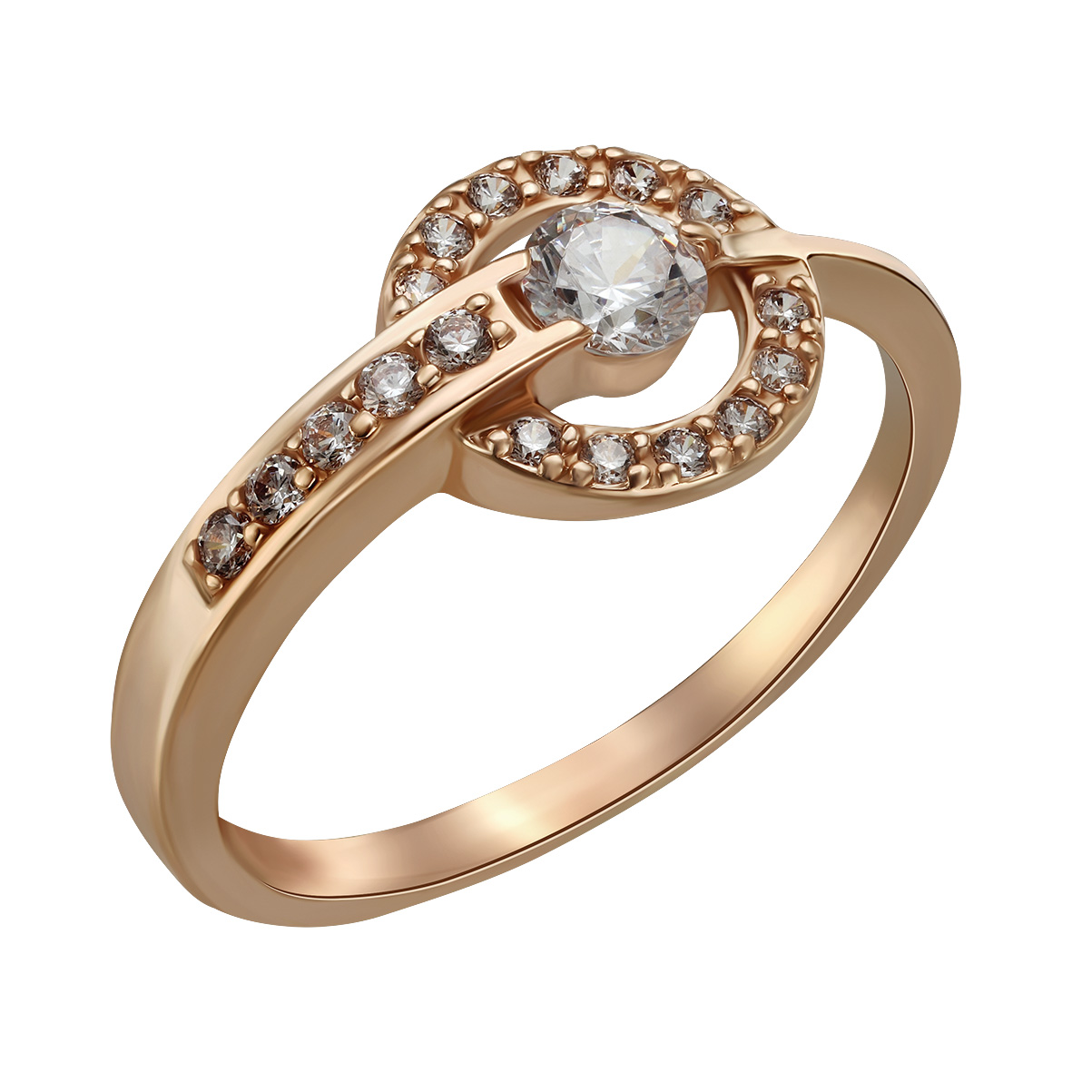 

Золотое кольцо с фианитами Tango Jewellery Company 380449 размер 18