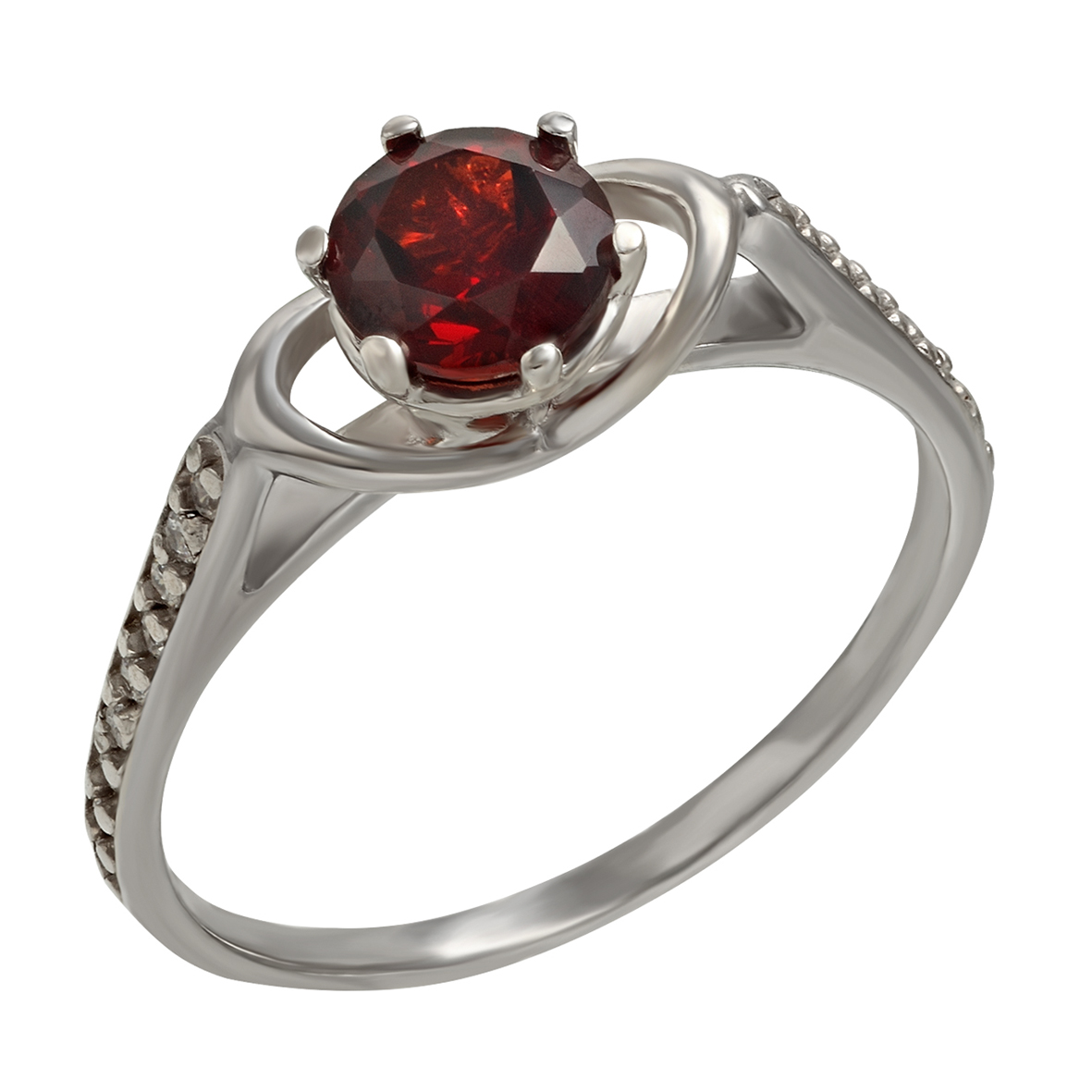 

Серебряное кольцо с гранатом и фианитами Tango Jewellery Company 374688С размер 18
