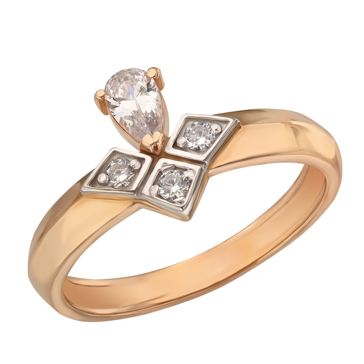 

Золотое кольцо с фианитами Tango Jewellery Company 350012 размер 17