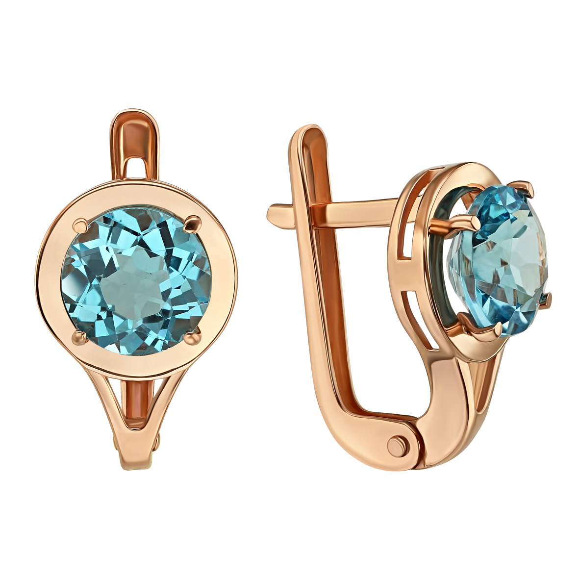 

Золотые серьги с голубым топазом Tango Jewellery Company 441761