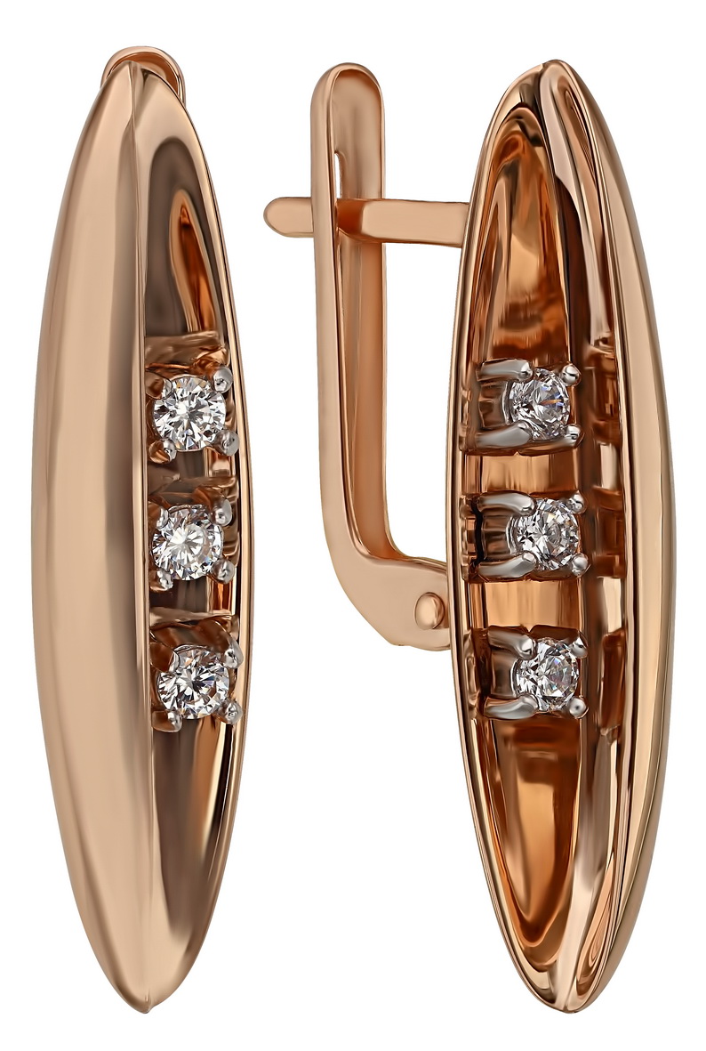 

Золотые серьги с фианитами Tango Jewellery Company 430989