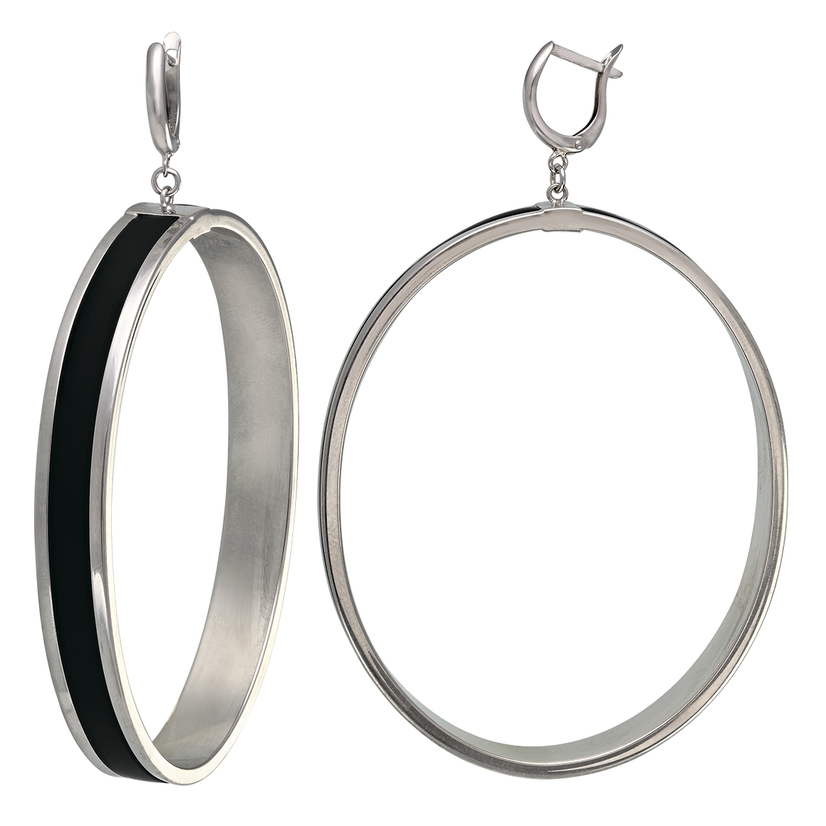

Серебряные серьги-кольца с каучуком Tango Jewellery Company 930020С