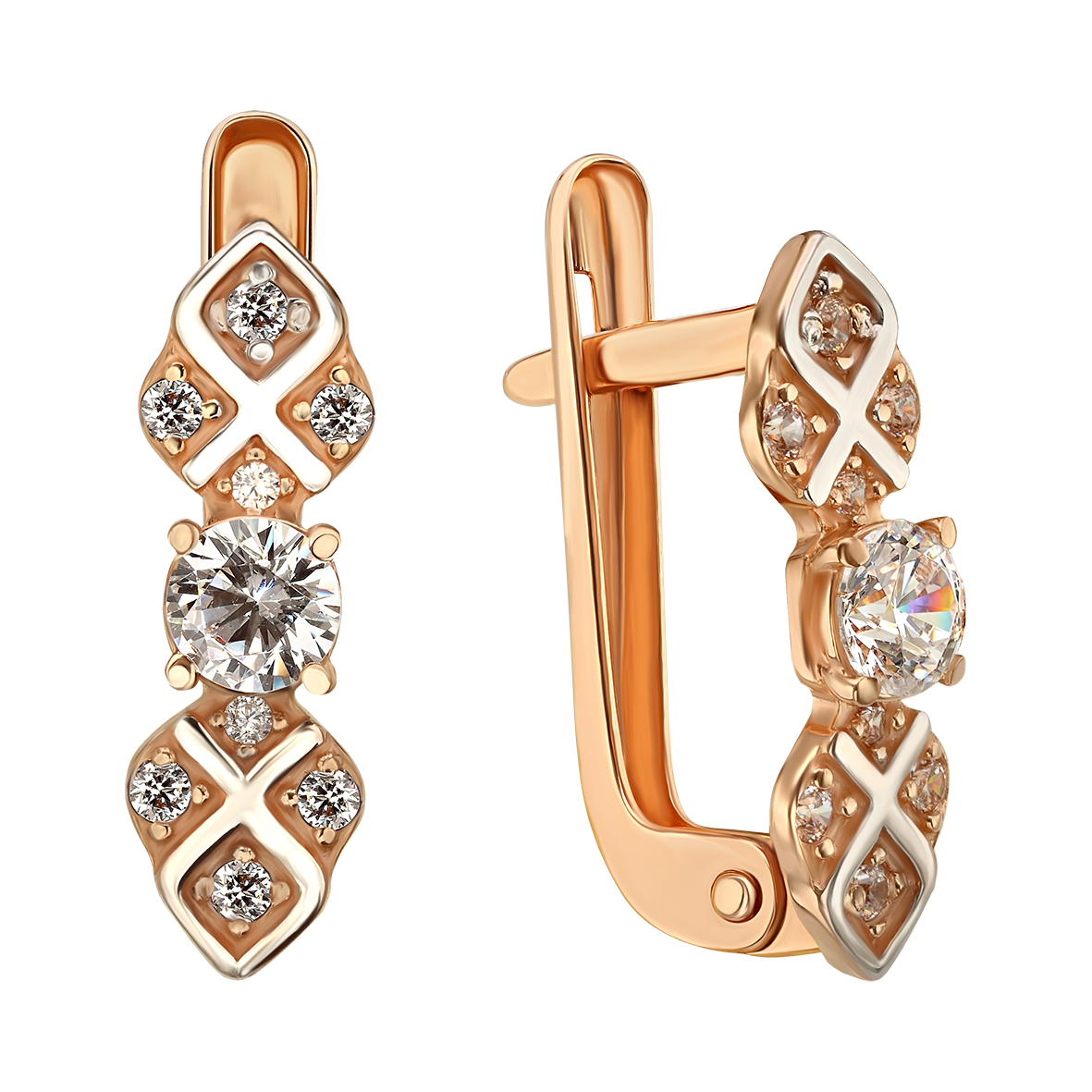 

Золотые серьги с фианитами Tango Jewellery Company 490022