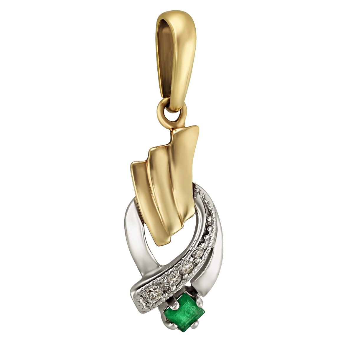 

Золотая подвеска с бриллиантами и изумрудом Tango Jewellery Company 712040