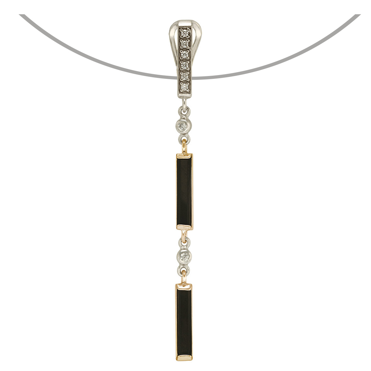 

Золотая подвеска с агатом и фианитами Tango Jewellery Company 199077
