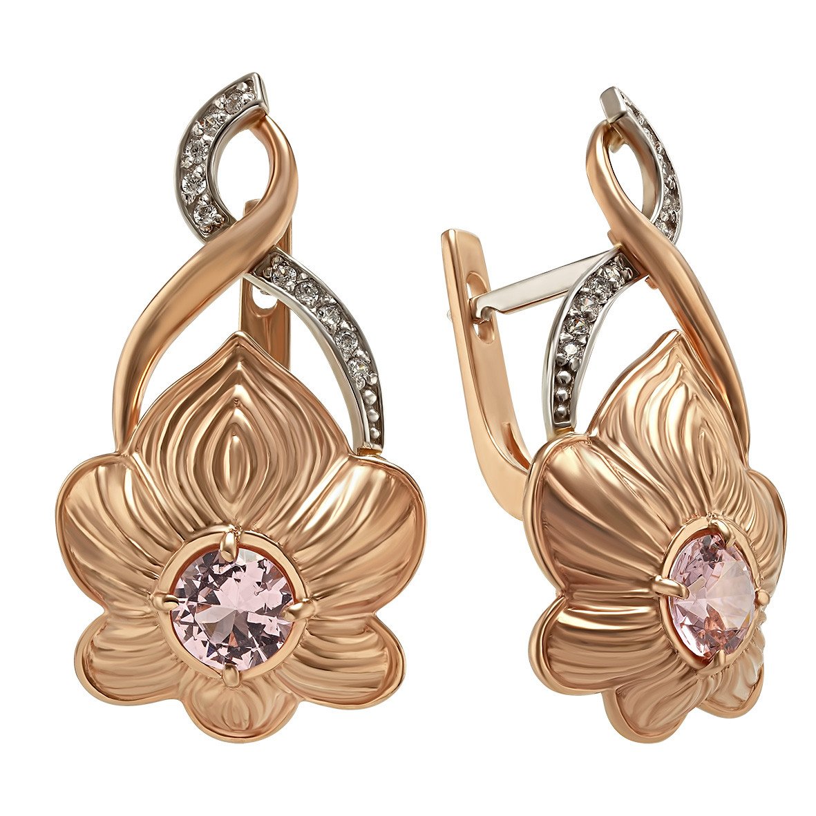 

Золотые серьги с нанокристаллом и фианитами Tango Jewellery Company 430911