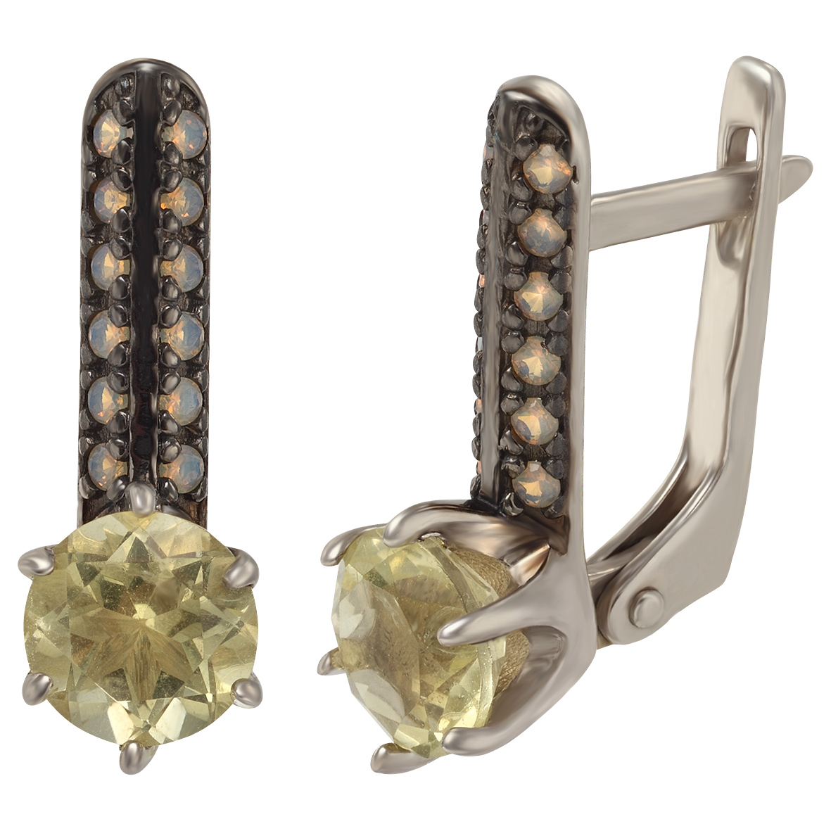 

Серебряные серьги с кварцем и фианитами Tango Jewellery Company 448649С