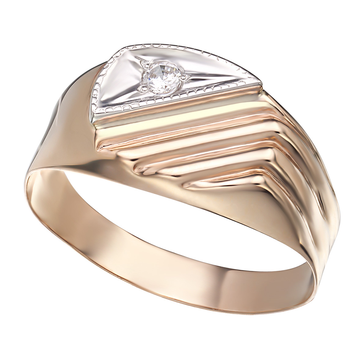 

Золотое кольцо с фианитом Tango Jewellery Company 391087 размер 19