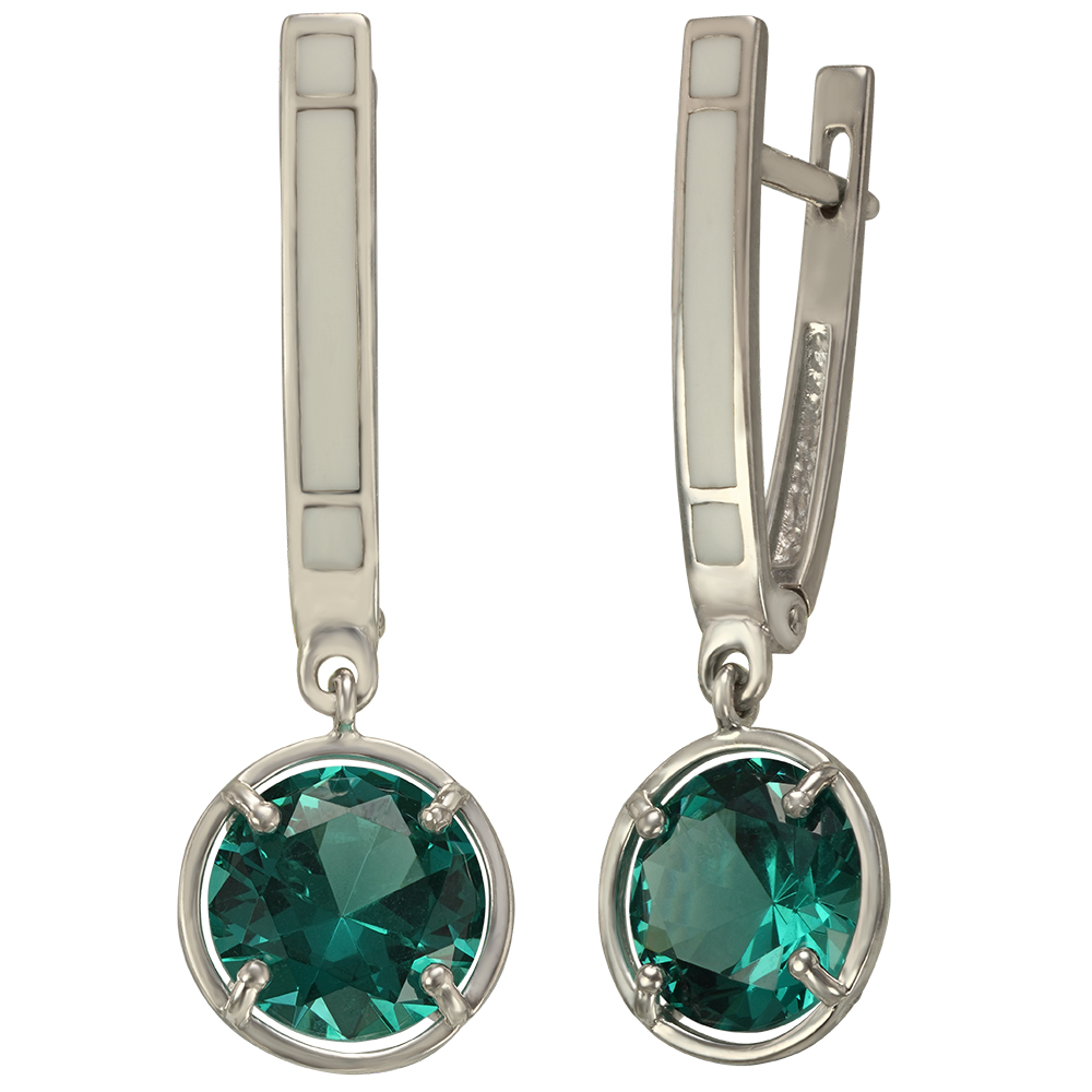 

Серебряные серьги с нанокристаллами и эмалью Tango Jewellery Company 430886А