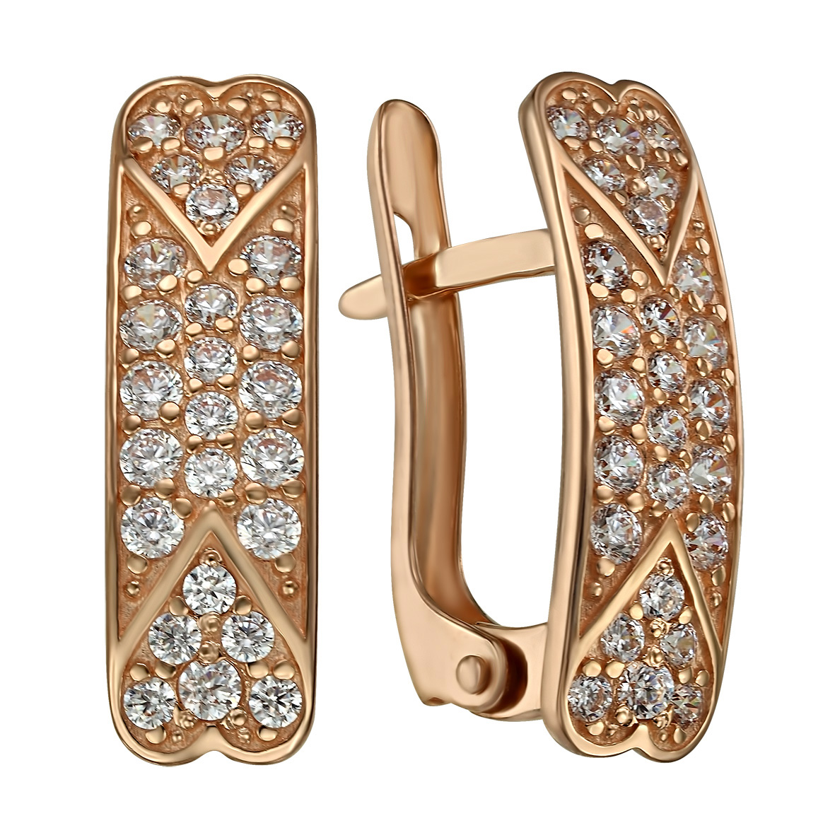 

Золотые серьги с фианитами Tango Jewellery Company 420331
