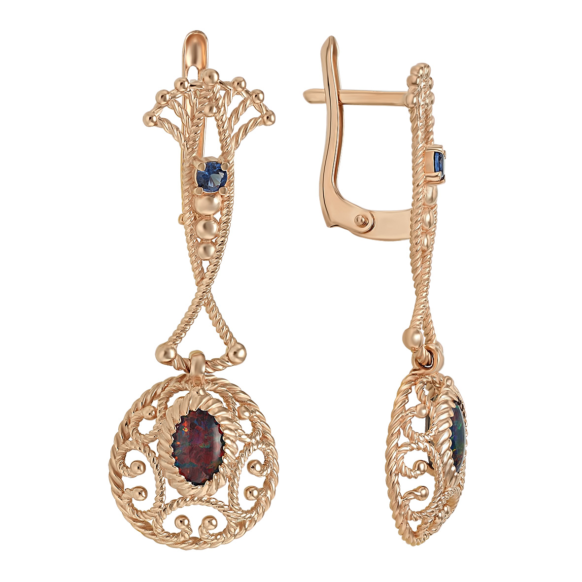 

Золотые серьги с опалами и нанокристаллами Tango Jewellery Company 4423651