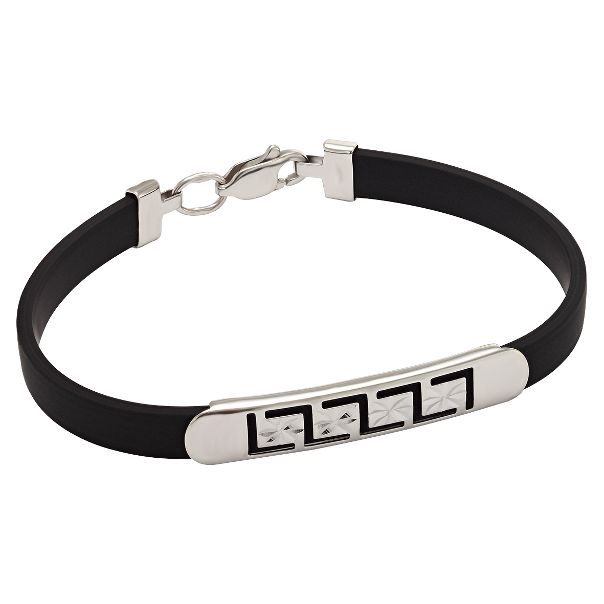 

Браслет из серебра с каучуком Tango Jewellery Company 910029С размер 200