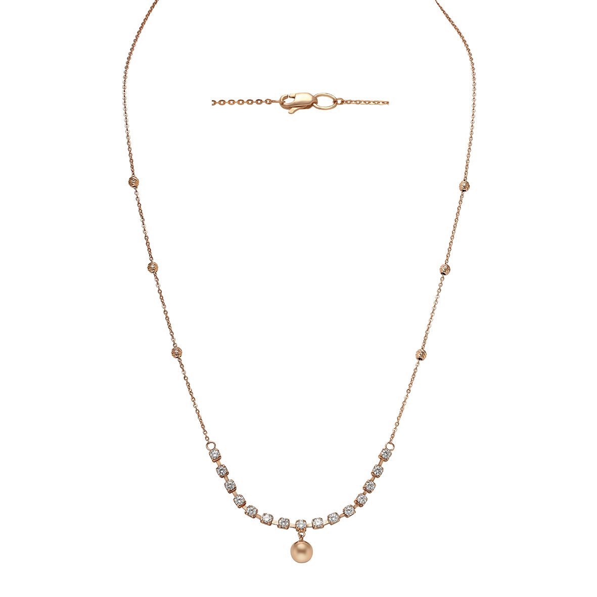 

Золотое колье с фианитами Tango Jewellery Company 860339 размер 450