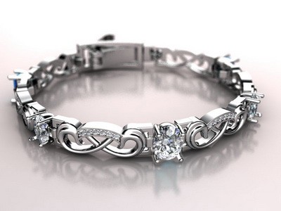 

Серебряный браслет с фианитами Tango Jewellery Company 893068С размер 180