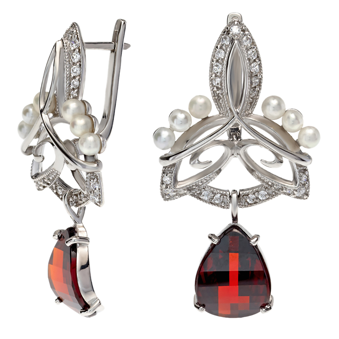 

Серебряные серьги с жемчугом и фианитами Tango Jewellery Company 420857С