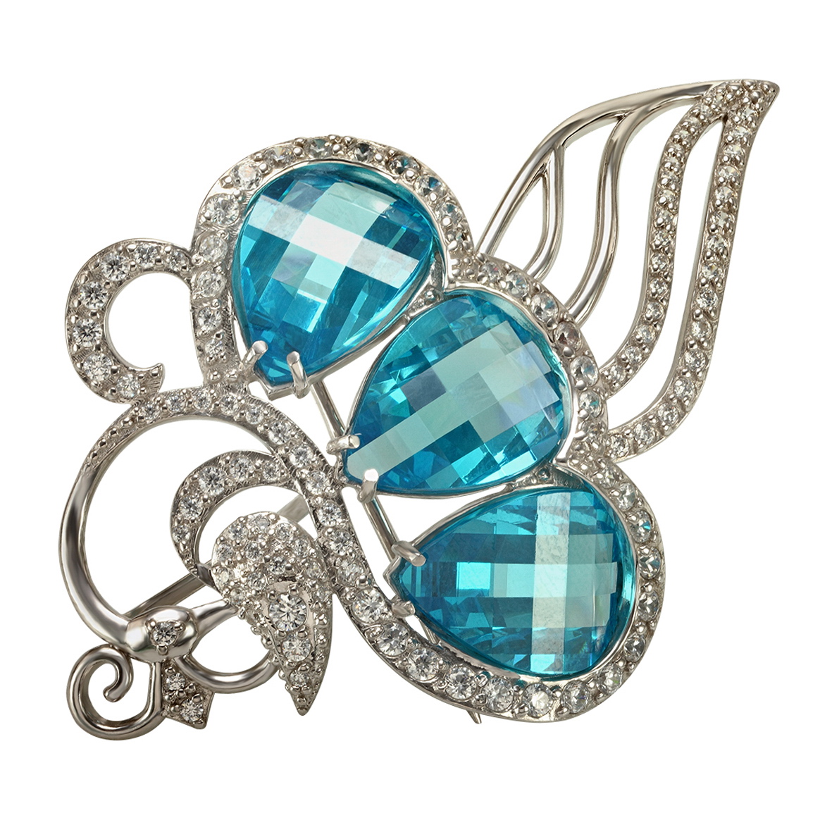 

Серебряная брошь с фианитами Tango Jewellery Company 660066С