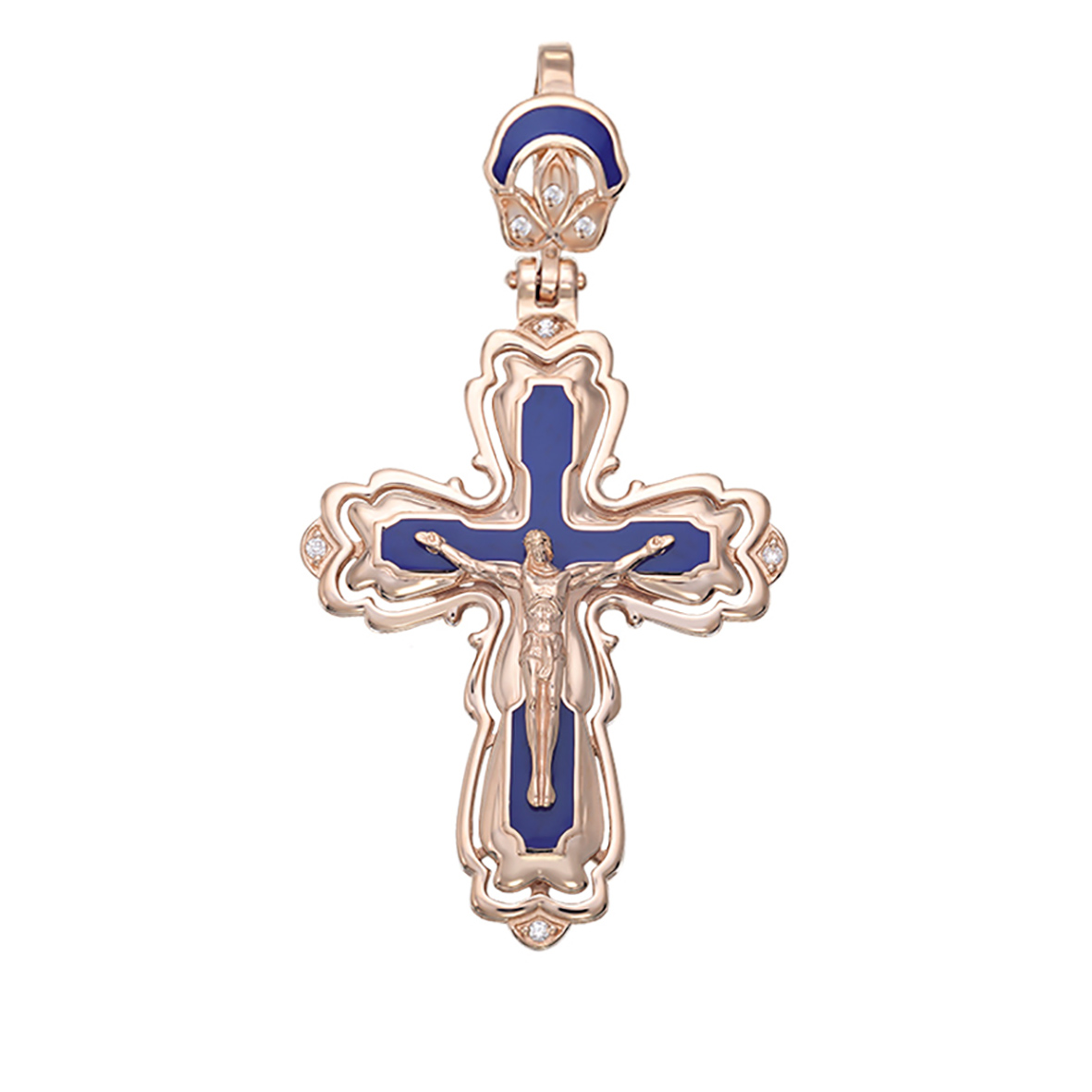 

Золотой крестик с фианитами и эмалью Tango Jewellery Company 270048Е