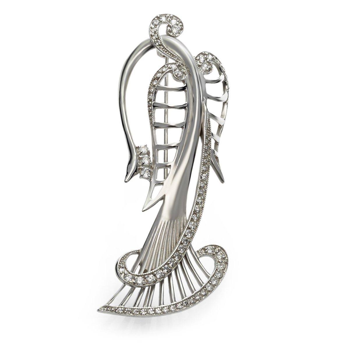 

Серебряная брошь с фианитами Tango Jewellery Company 670032С