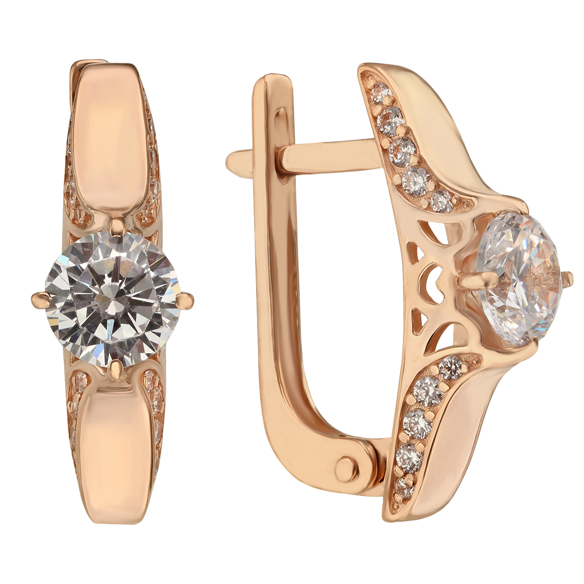 

Серьги в красном золоте с фианитами Tango Jewellery Company 420589