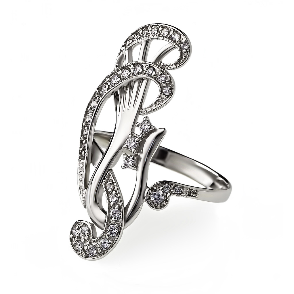 

Серебряное кольцо с фианитами Tango Jewellery Company 330818С размер 17.5