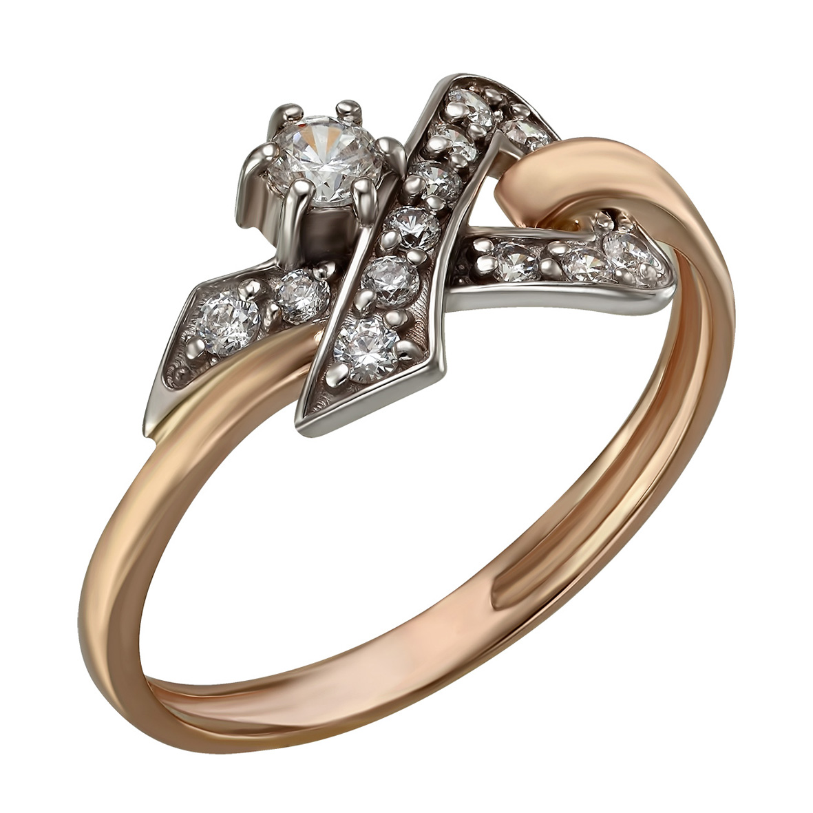 

Золотое кольцо с фианитами Tango Jewellery Company 350039 размер 17