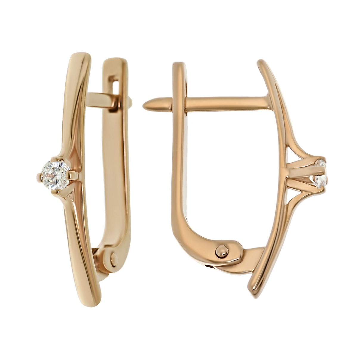 

Золотые серьги с фианитами Tango Jewellery Company 420773