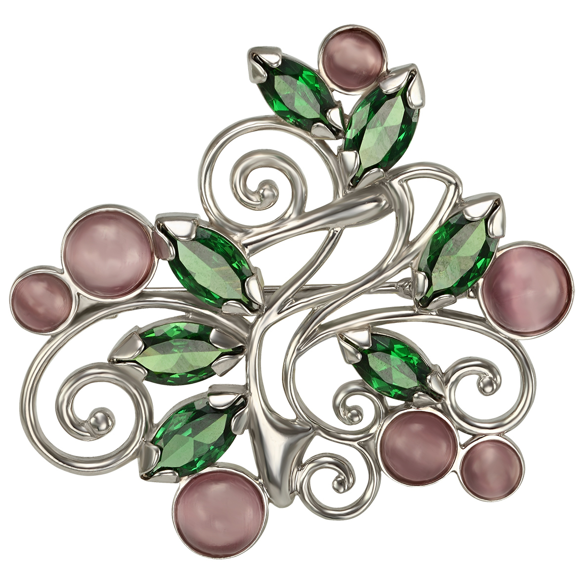 

Серебряная брошь с улекситом и фианитами Tango Jewellery Company 660130С