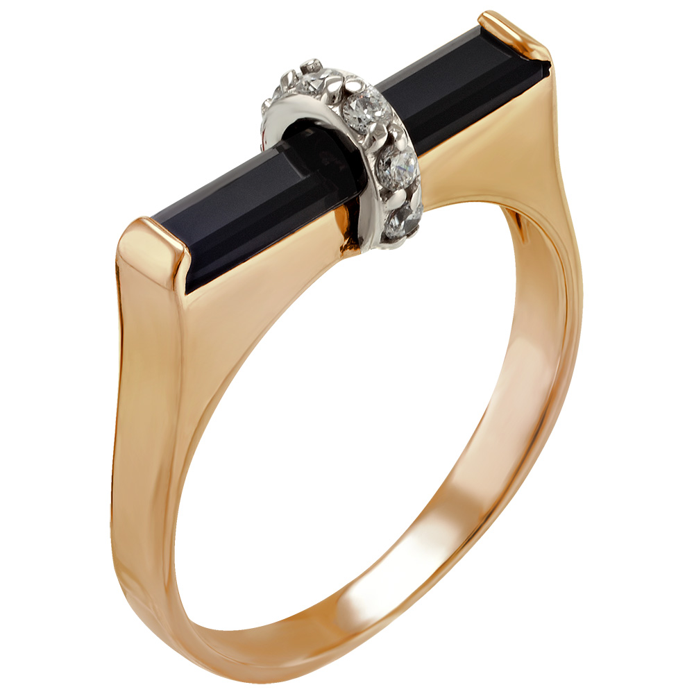 

Золотое кольцо с агатом и фианитами Tango Jewellery Company 379645 размер 19