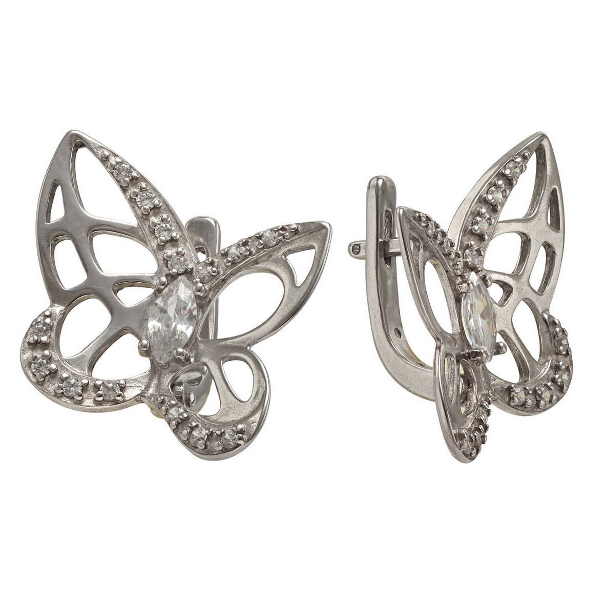 

Серебряные серьги Бабочки с фианитами Tango Jewellery Company 420736С