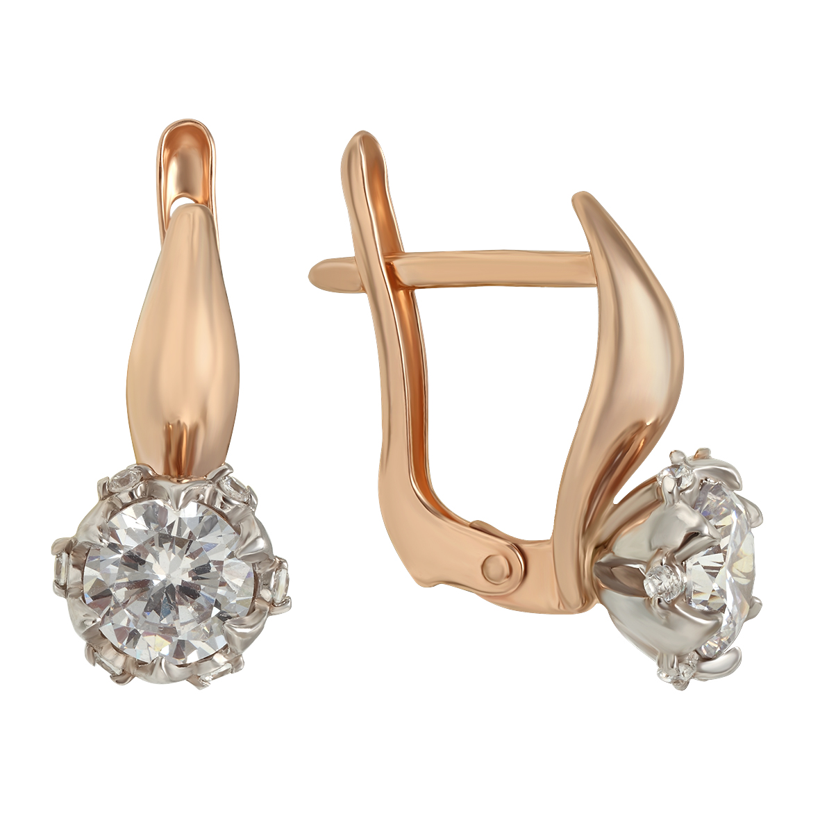 

Золотые серьги с фианитами Tango Jewellery Company 430857