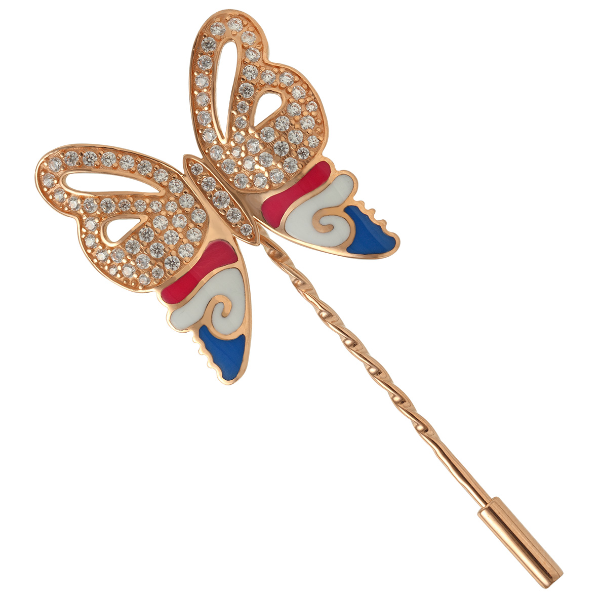 

Золотая брошь с фианитами и эмалью Tango Jewellery Company 660117Е