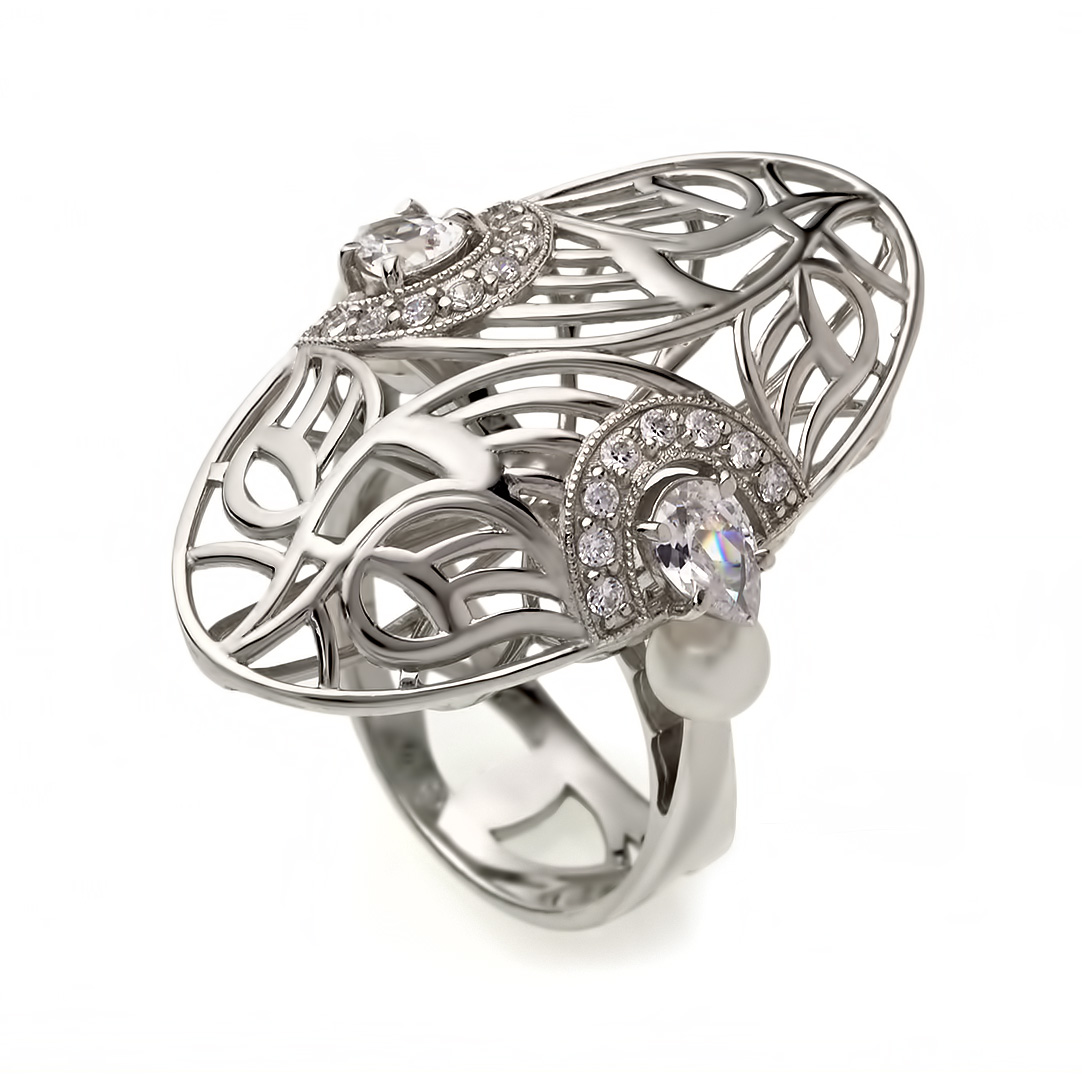 

Серебряное кольцо с фианитами Tango Jewellery Company 320846С размер 18.5