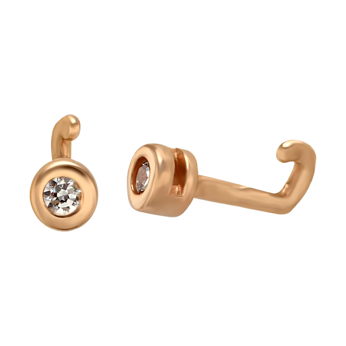 

Золотая серьга-пирсинг с фианитом Tango Jewellery Company 560033