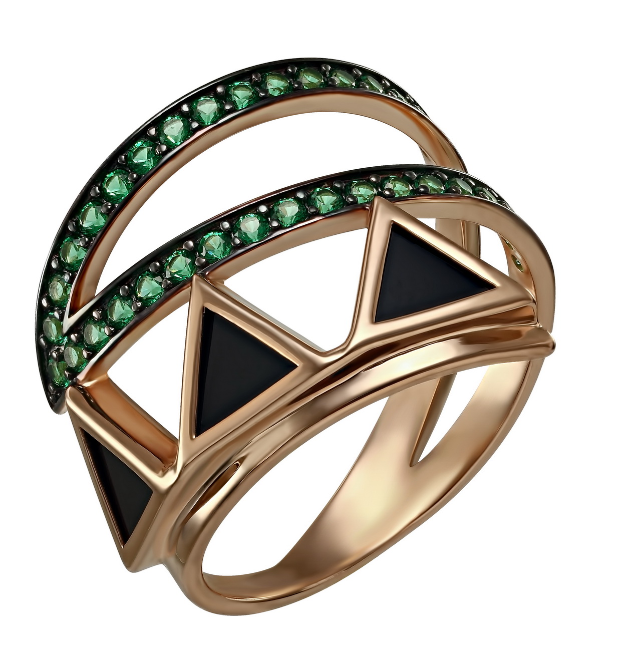 

Золотое кольцо с агатом и фианитами Tango Jewellery Company 369593 размер 17.5
