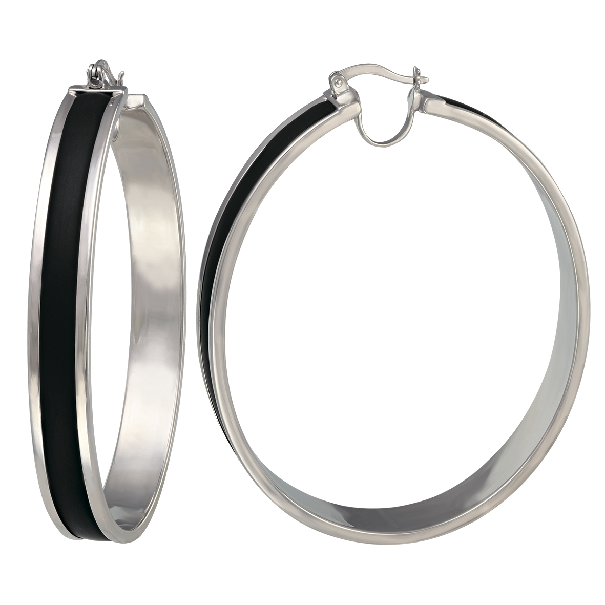 

Серебряные серьги-кольца с каучуком Tango Jewellery Company 930021С