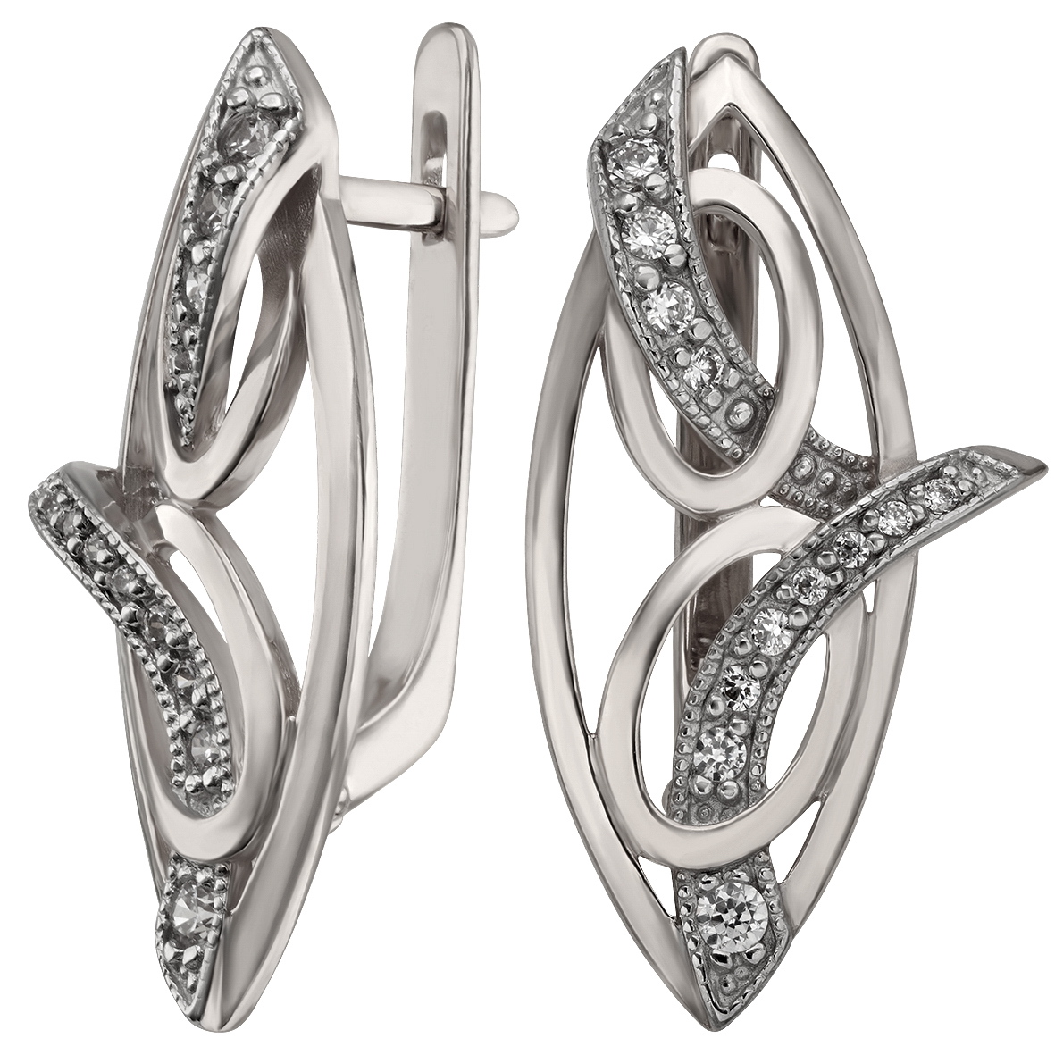 

Серебряные серьги с фианитами Tango Jewellery Company 420740С