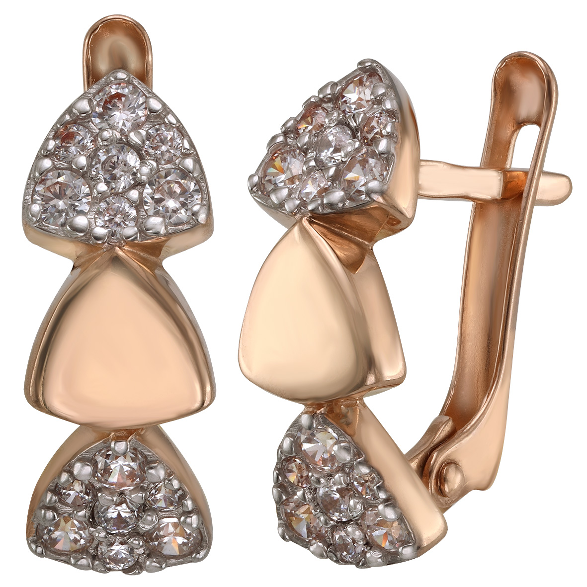 

Золотые серьги "Элегантность" с фианитами Tango Jewellery Company 420358