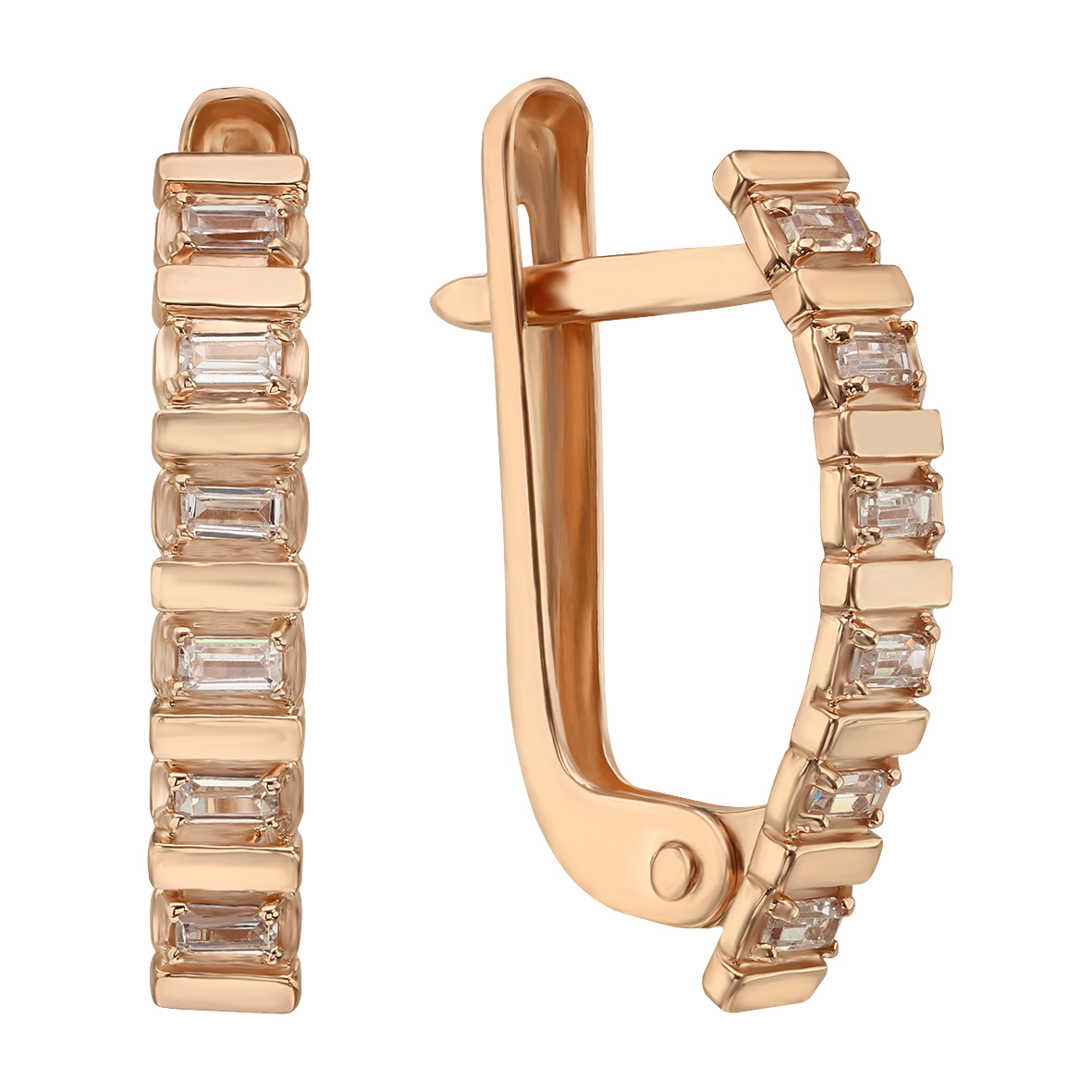 

Серьги из красного золота с фианитами Tango Jewellery Company 420730