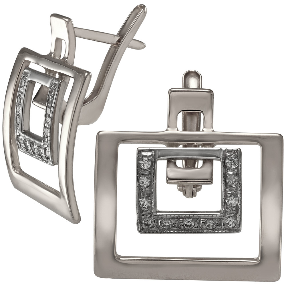 

Серебряные серьги с фианитами Tango Jewellery Company 430076С