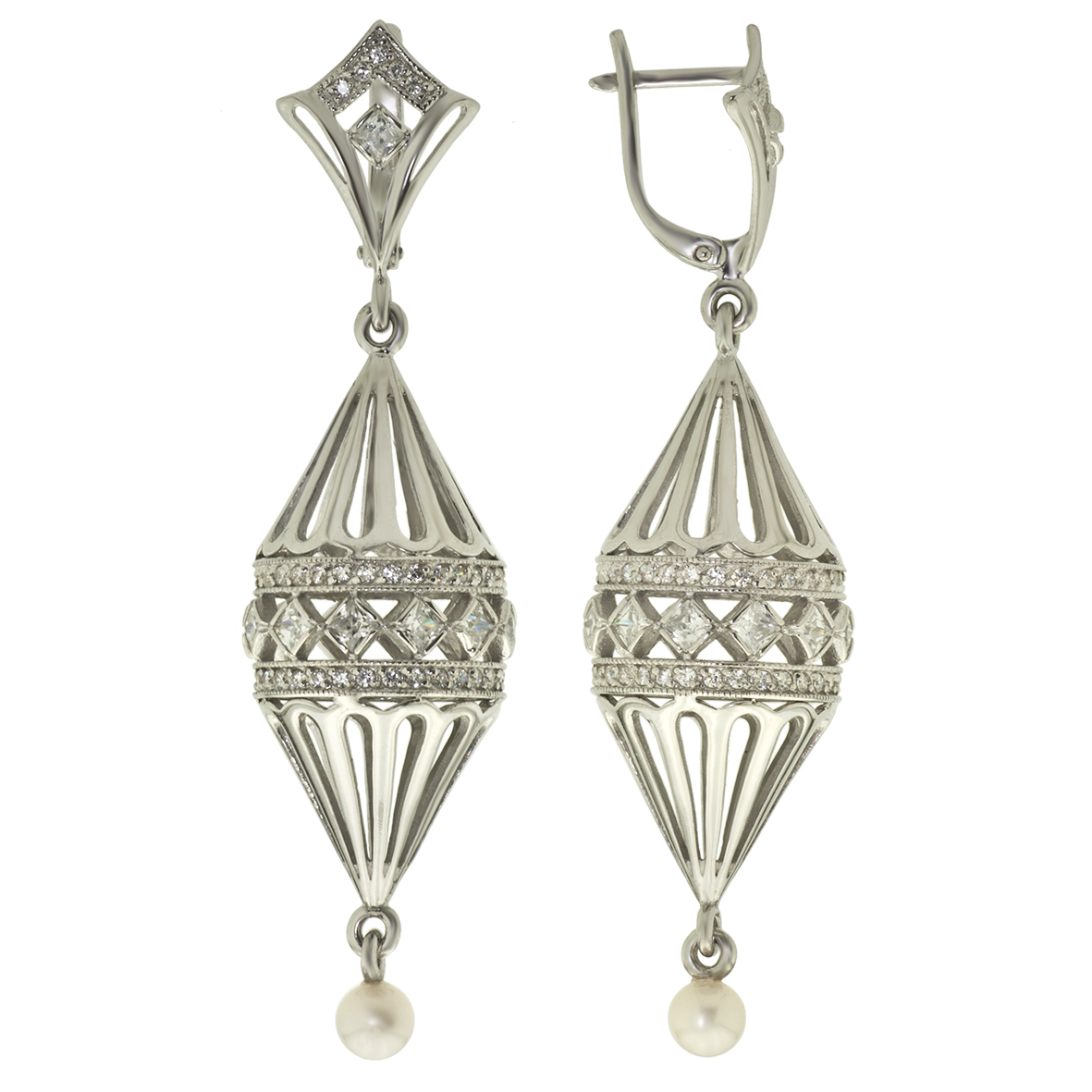 

Серебряные серьги с жемчугом и фианитами Tango Jewellery Company 430776С