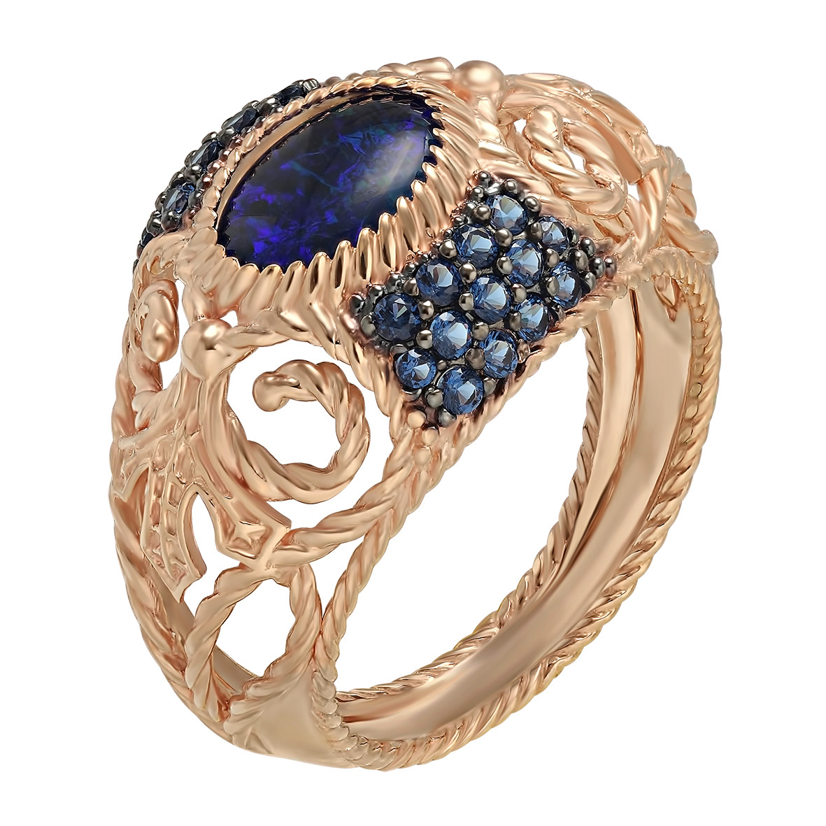 

Золотое кольцо с опалом и нанокристаллами Tango Jewellery Company 3623562 размер 17.5