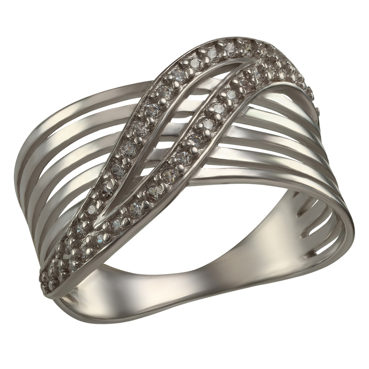 

Серебряное кольцо с фианитами Tango Jewellery Company 380131С размер 18