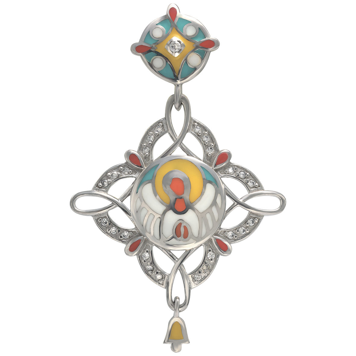 

Серебряная ладанка с фианитами и эмалью Tango Jewellery Company 150269А