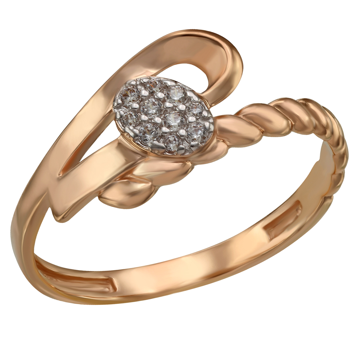 

Золотое кольцо с фианитами Tango Jewellery Company 380418 размер 18