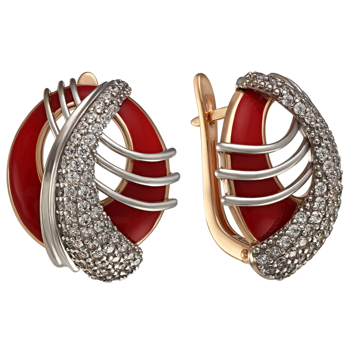 

Золотые серьги с фианитами и эмалью Tango Jewellery Company 430909Е