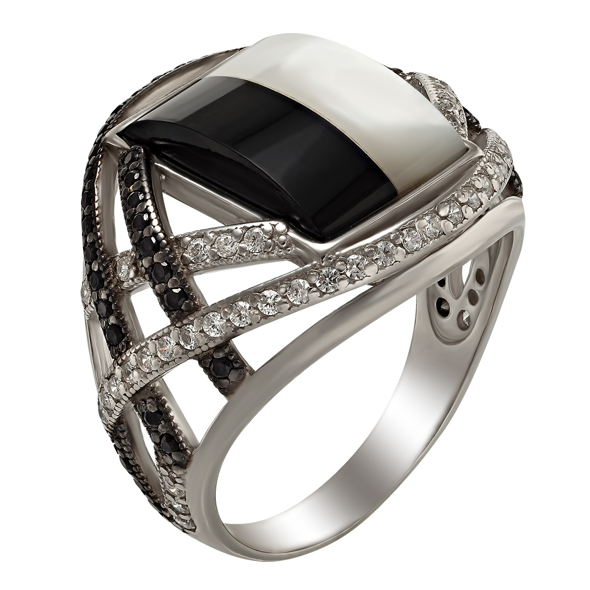 

Серебряное кольцо с агатом и фианитами Tango Jewellery Company 369582С размер 17.5